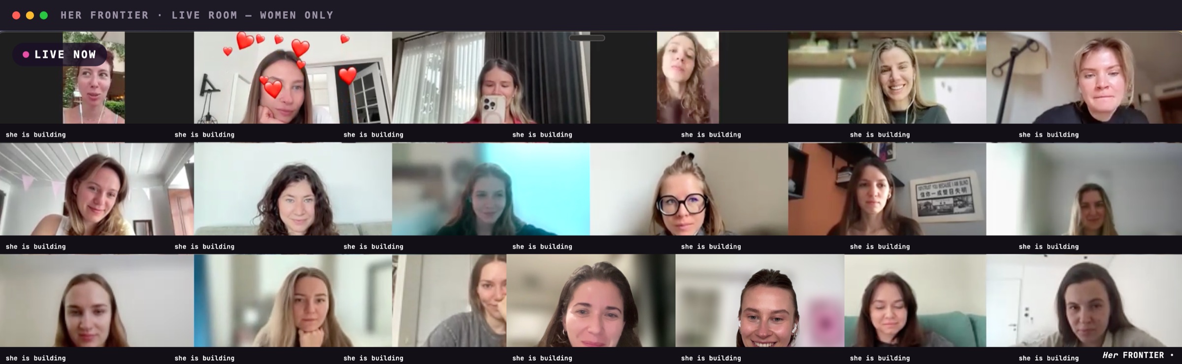 Her Frontier live community call — women building with AI